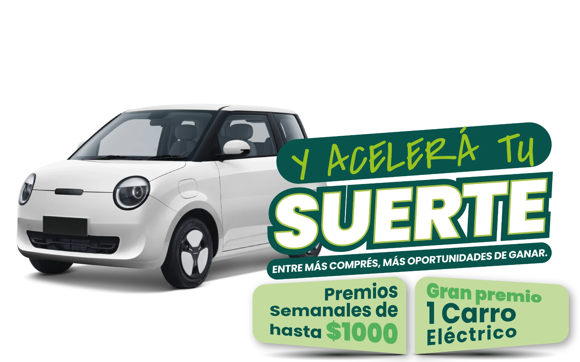 Limpiá mejor y acelerá tu suerte: carro eléctrico blanco, premios semanales de hasta $1.000 y gran premio de 1 carro eléctrico